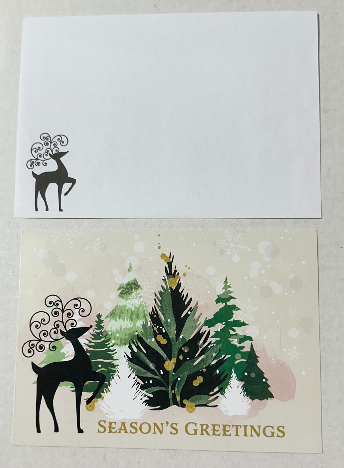 Season’s Greetings Reindeer Greeting Card w/ Envelope