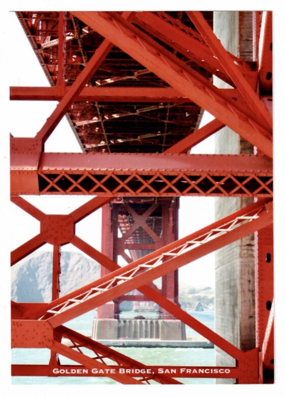 Golden Gate Bridge Blank Greeting Card 6″ Steel Architecture 30s Art Deco SF CA
