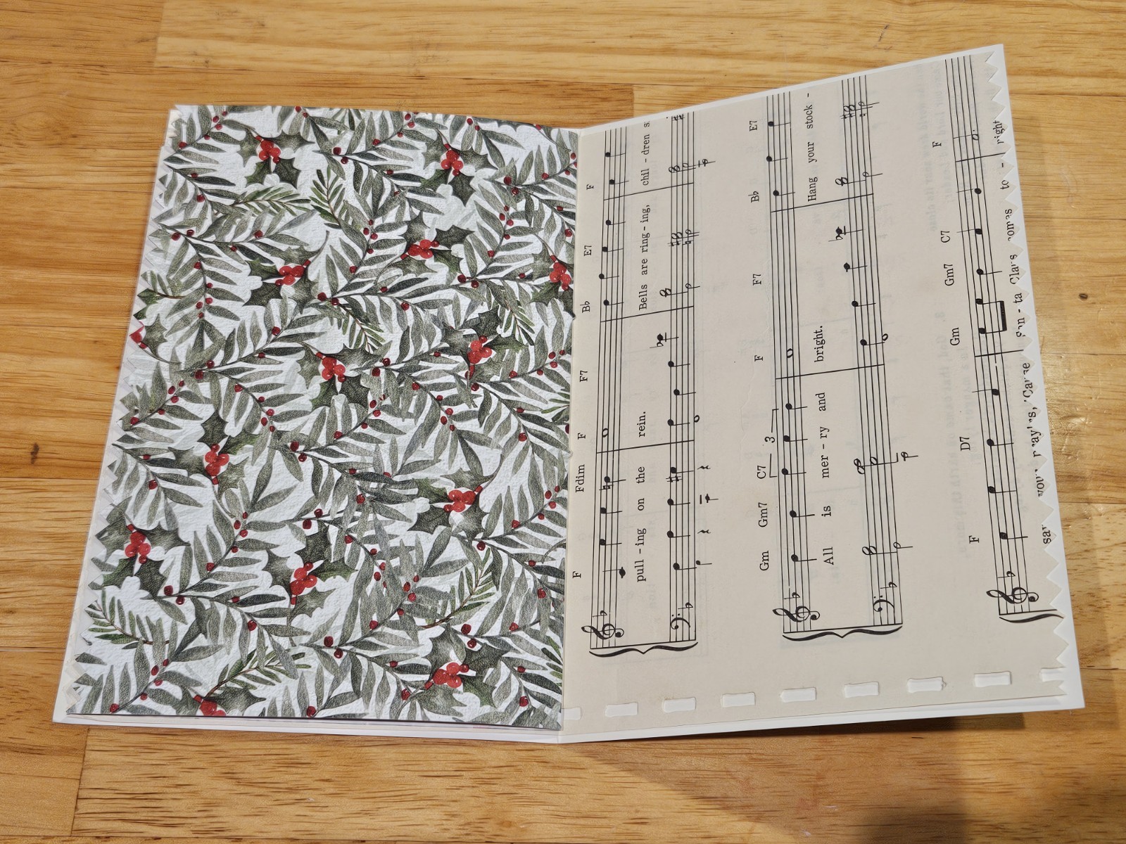 Christmas Junk Journal Glitter Tree Cover Vintage Style Memory Keeping 001