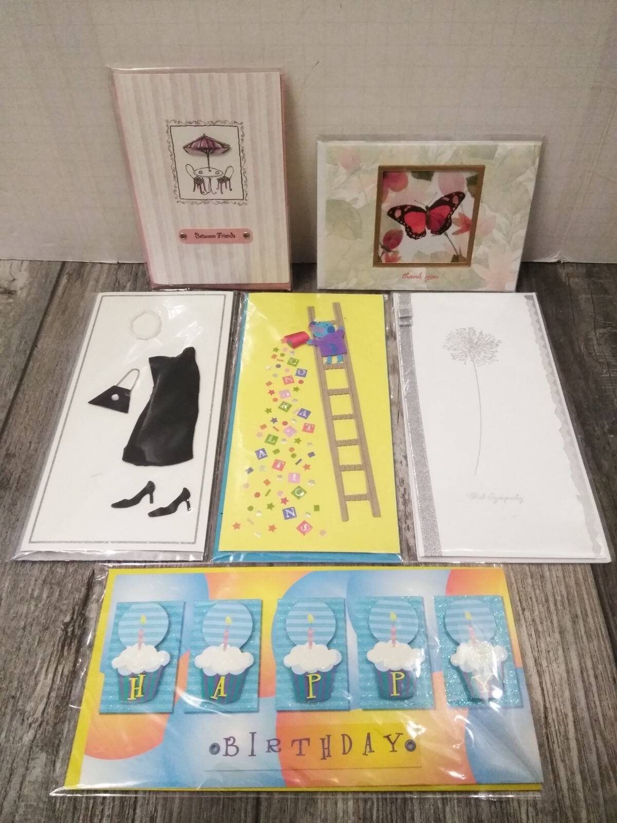 Paper Magic Group 6 ALL OCCASION CARDS INDIVIDUALLY SEALED WITH ENVELOPE