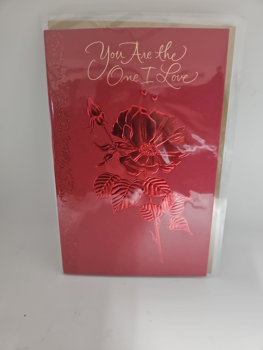 American Greetings Valentines Day Cards Red&Gold You Are The One I Love *6 CARDS