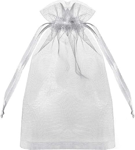 8 ATC vintage swan small note blank gift card shabby chic envelopes organza bag