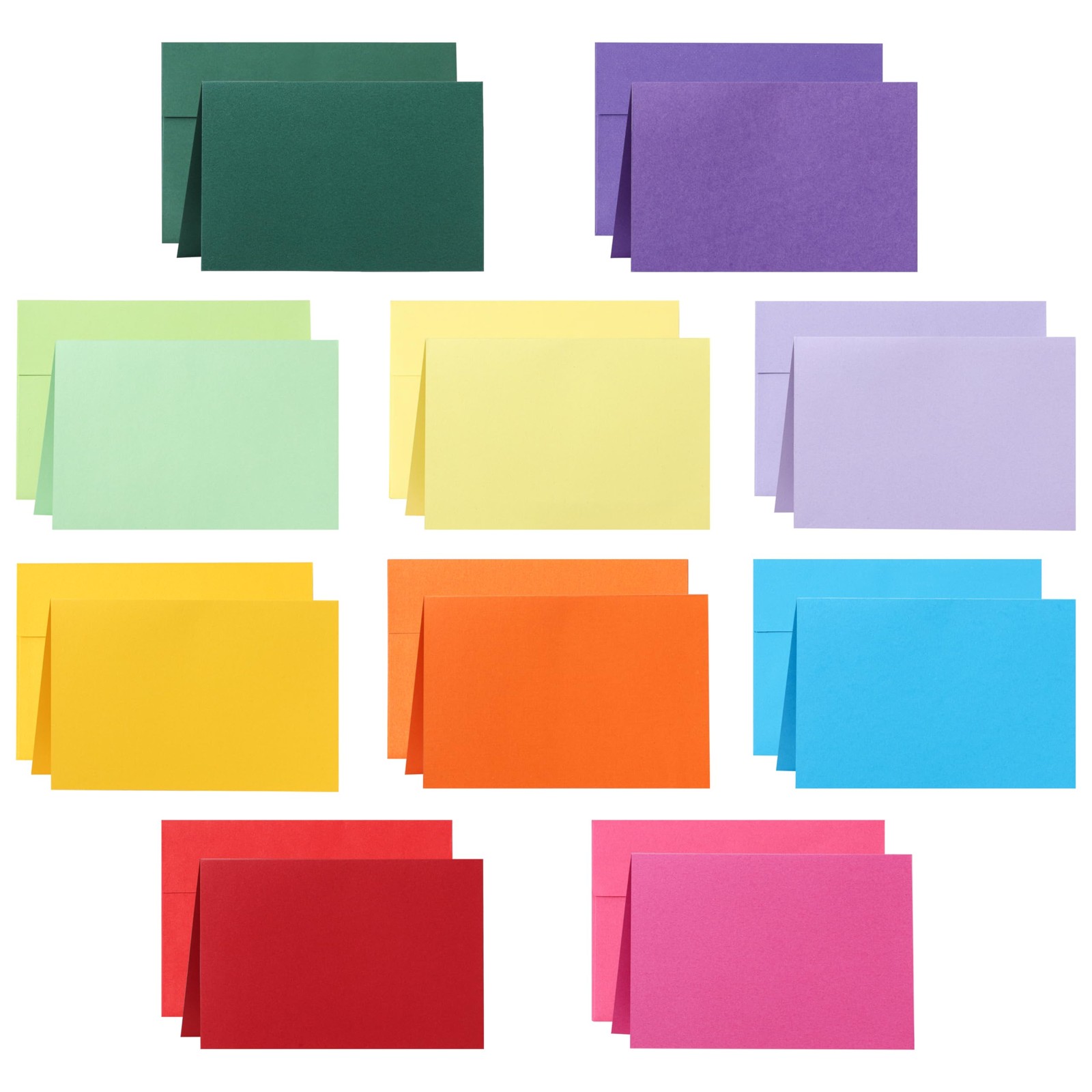 Guakicae 100 packs 10 Assorted Blank Colors 4 x 6 – 100PCS, Multicolor
