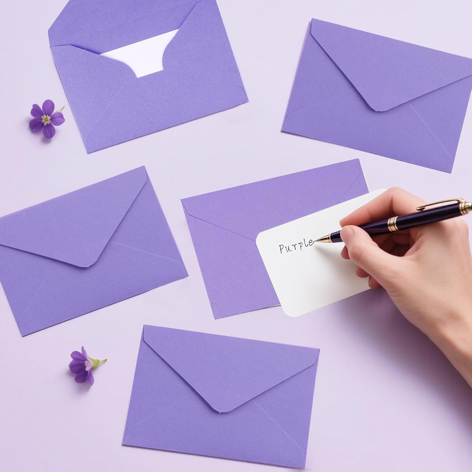 100 Sets Small Envelopes with Small Blank Gift Business Card Wedding Invitation