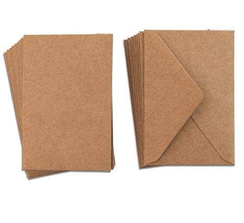 Kraft Mini Envelopes Brown Kraft Gummed Envelopes for Gift Cards and Business…