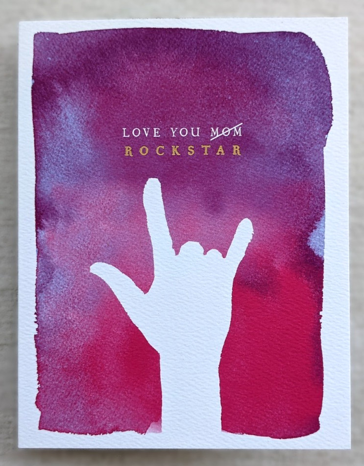 Love You Mom ROCKSTAR MOTHER Greeting Card Mother’s Day