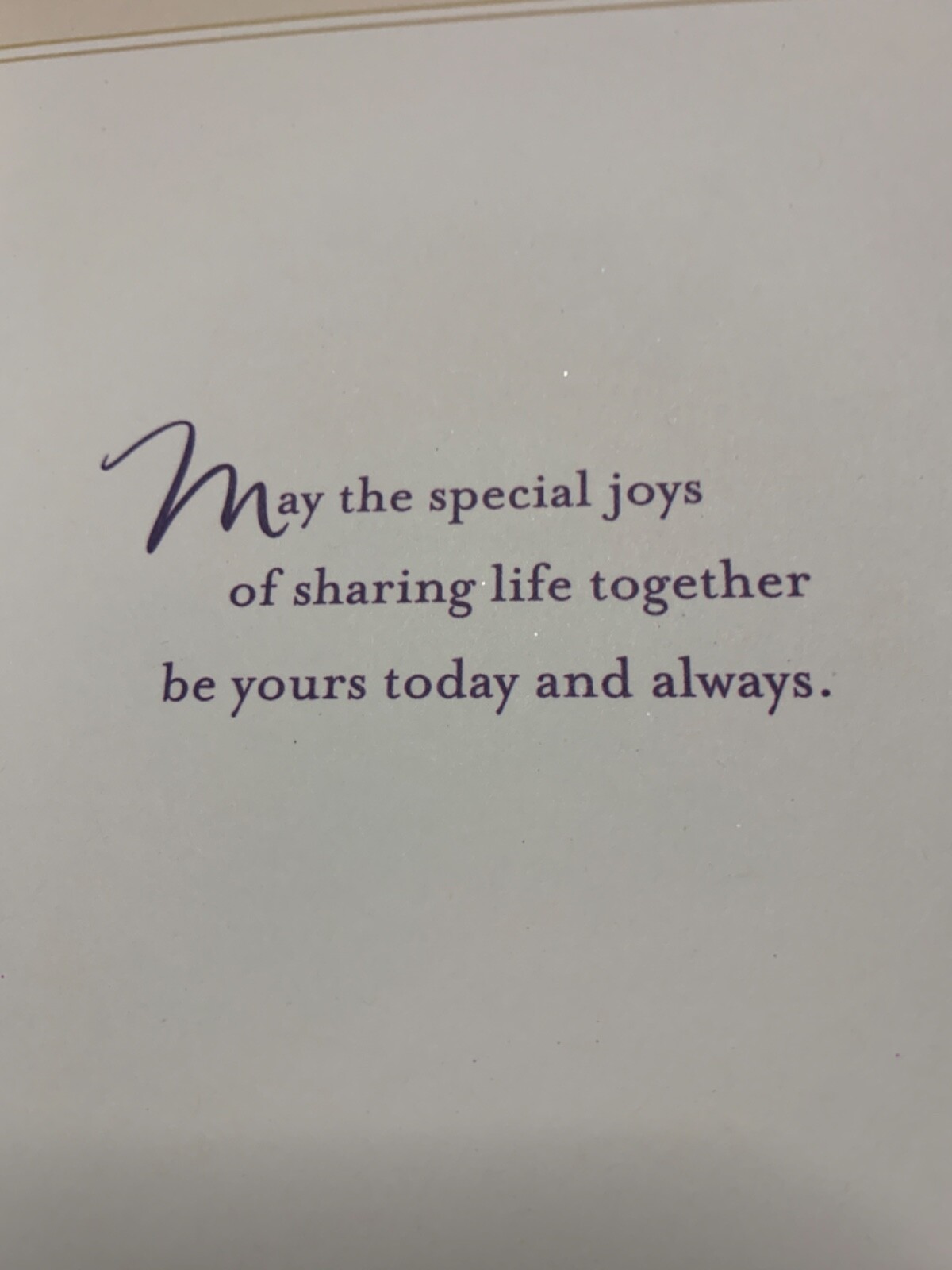 Joy For Your Wedding Day Happiness For A Lifetime 5.5”x8” Hallmark Greeting Card