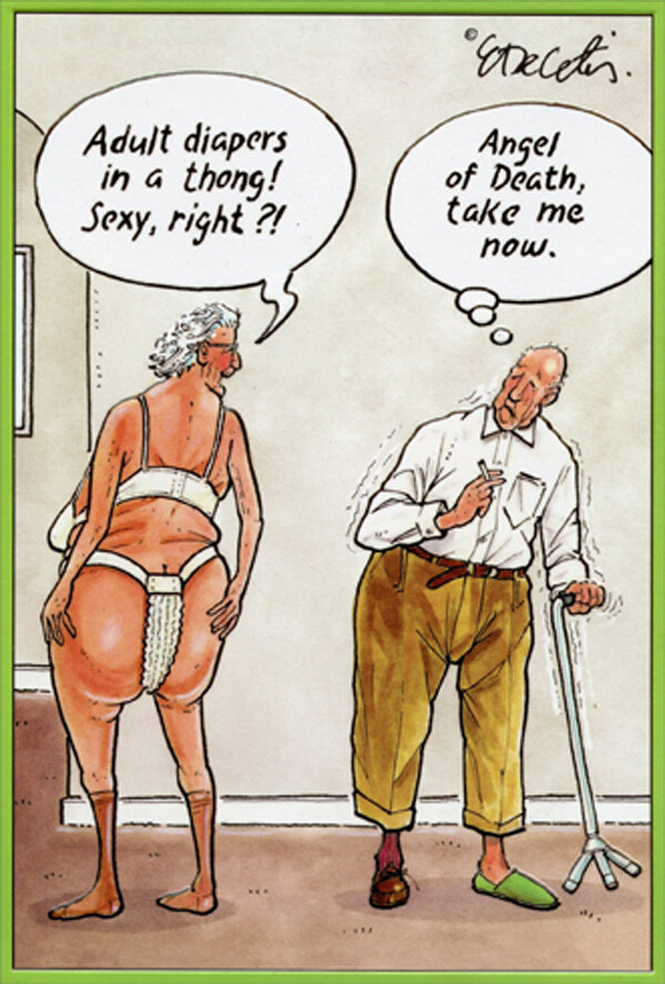 Adult Diaper Thong Eric Decetis Funny / Humorous Pictura Birthday Card