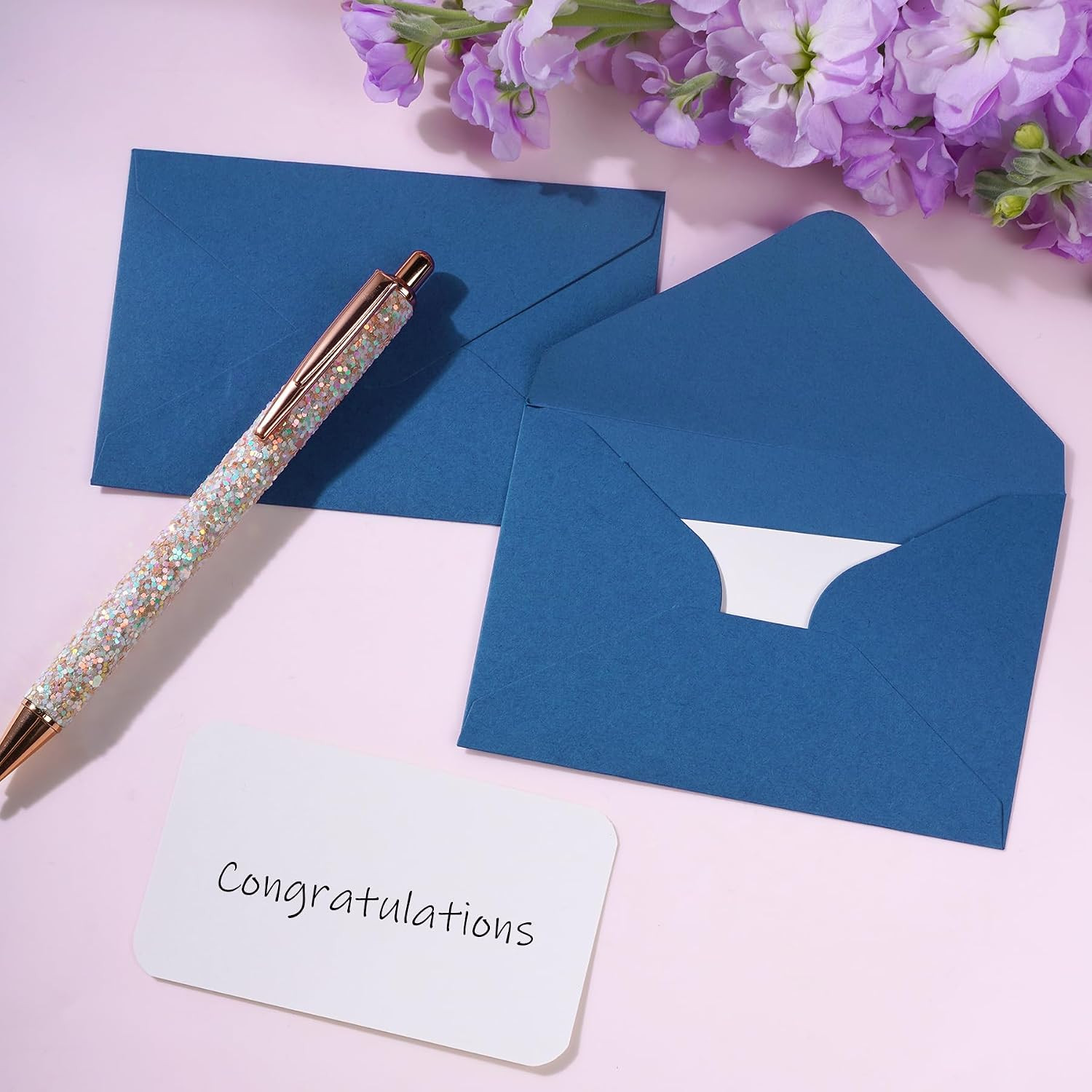 100 Sets Small Envelopes with Small Blank Gift Business Card Wedding Invitation