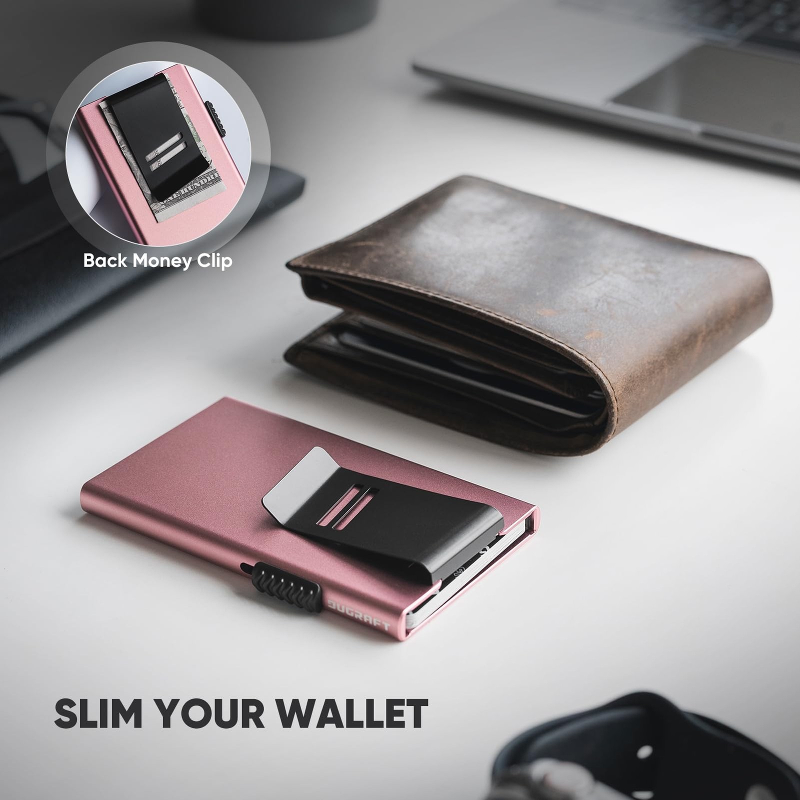 Card Wallet for Men Credit RFID Blocking Pop Up Minimalist Wallet Slim RFID W…