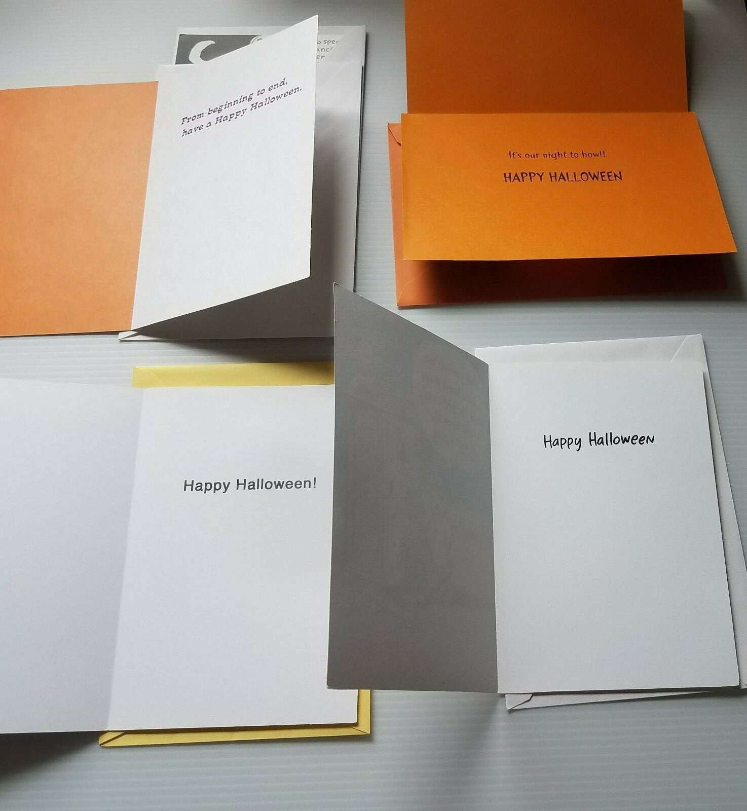 Halloween Greeting Cards Lot of 5 Mixed Brands and Designs