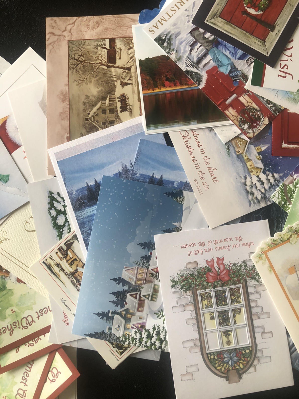 Christmas Card Lot Of 55 Vintage Without Envelopes Unused R9