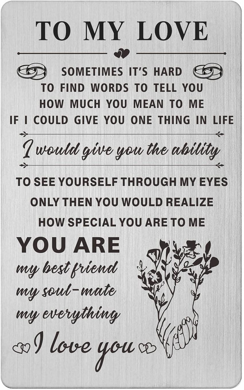 Resdink I Love You Gifts for Her Women, Romantic Wedding Anniversary Card for Gi