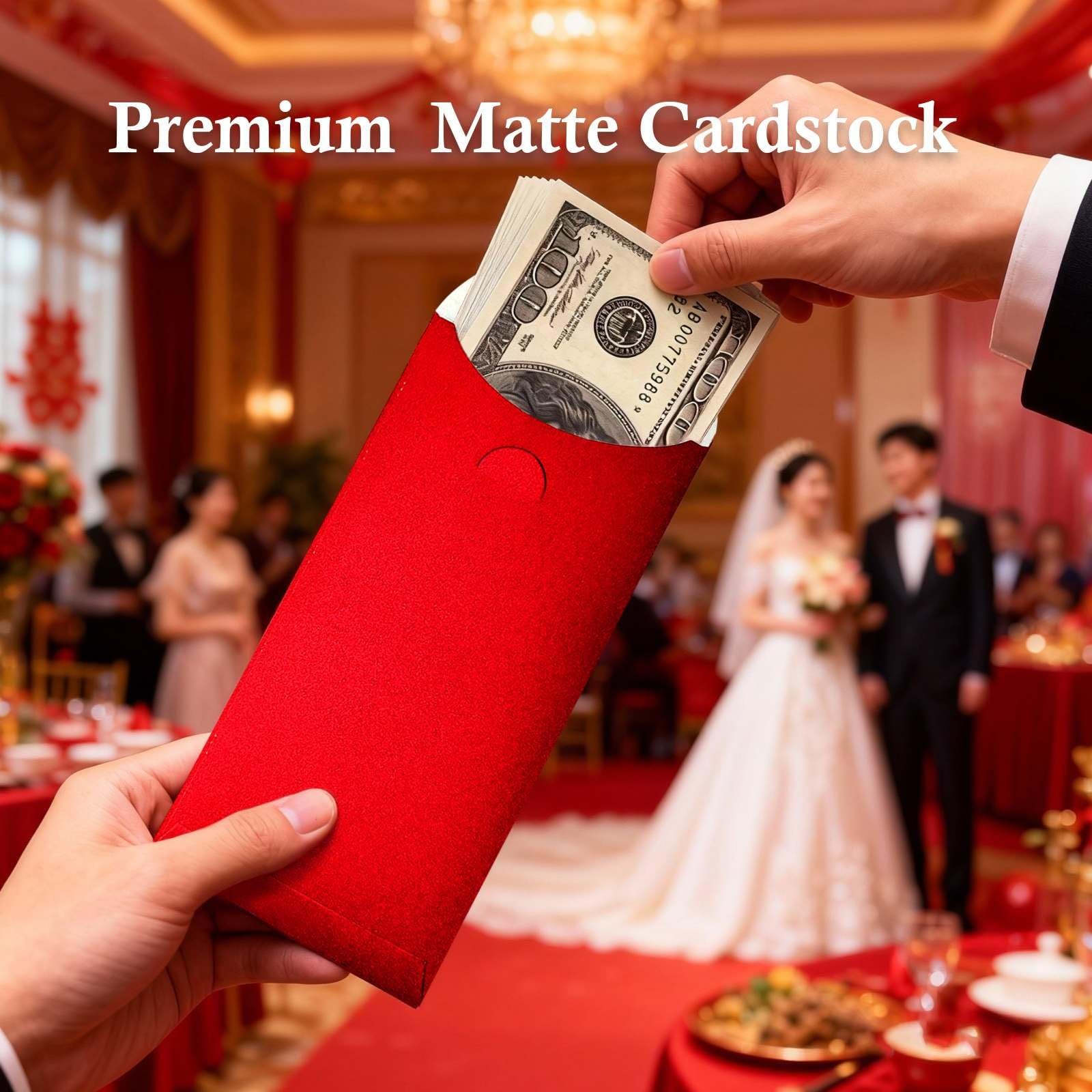 12 Packs Red Envelopes Chinese Wedding Premium Thick Paper Lucky Money Gold