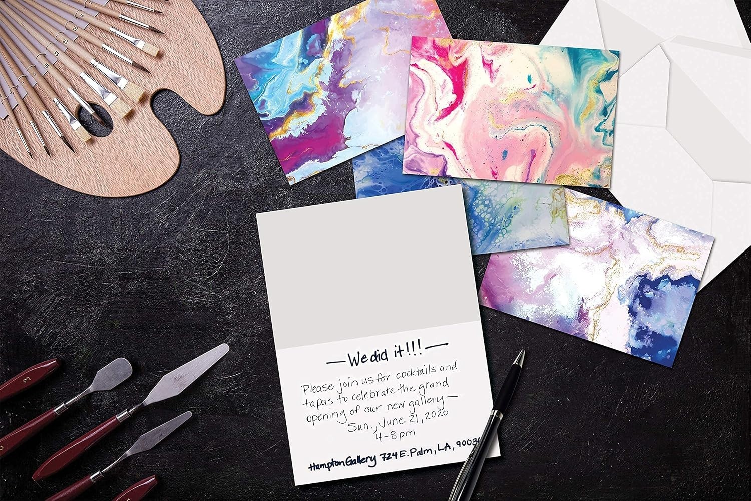 Blank Inside Greeting Cards – 100-Pack with Abstract Art, Perfect for Any Event