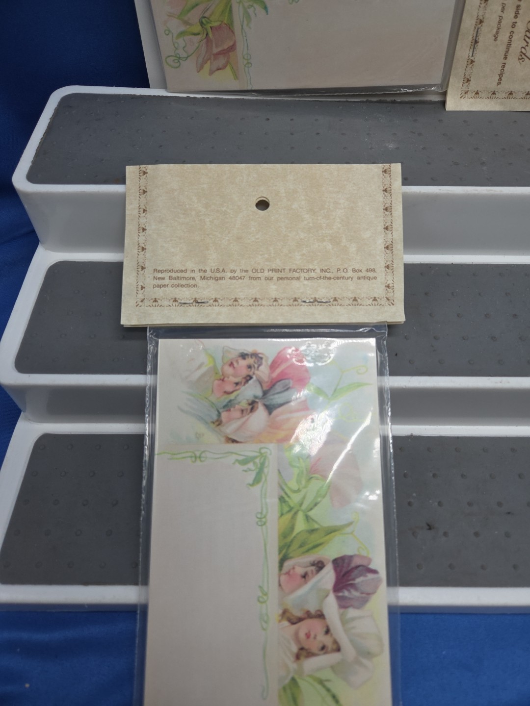 Lot of 24 Turn Of The Century Recipe Cards Girls Old Print Factory 2 Packs Vtg