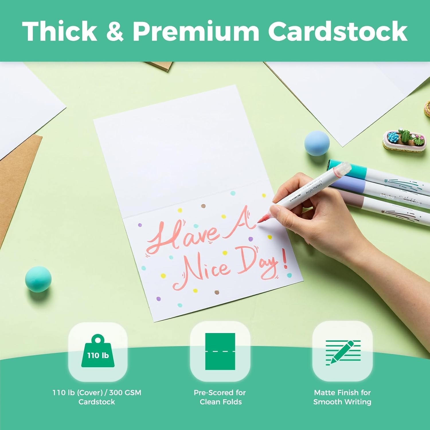 200 Pack White Cards and Envelopes Set – DIY Greeting Cards