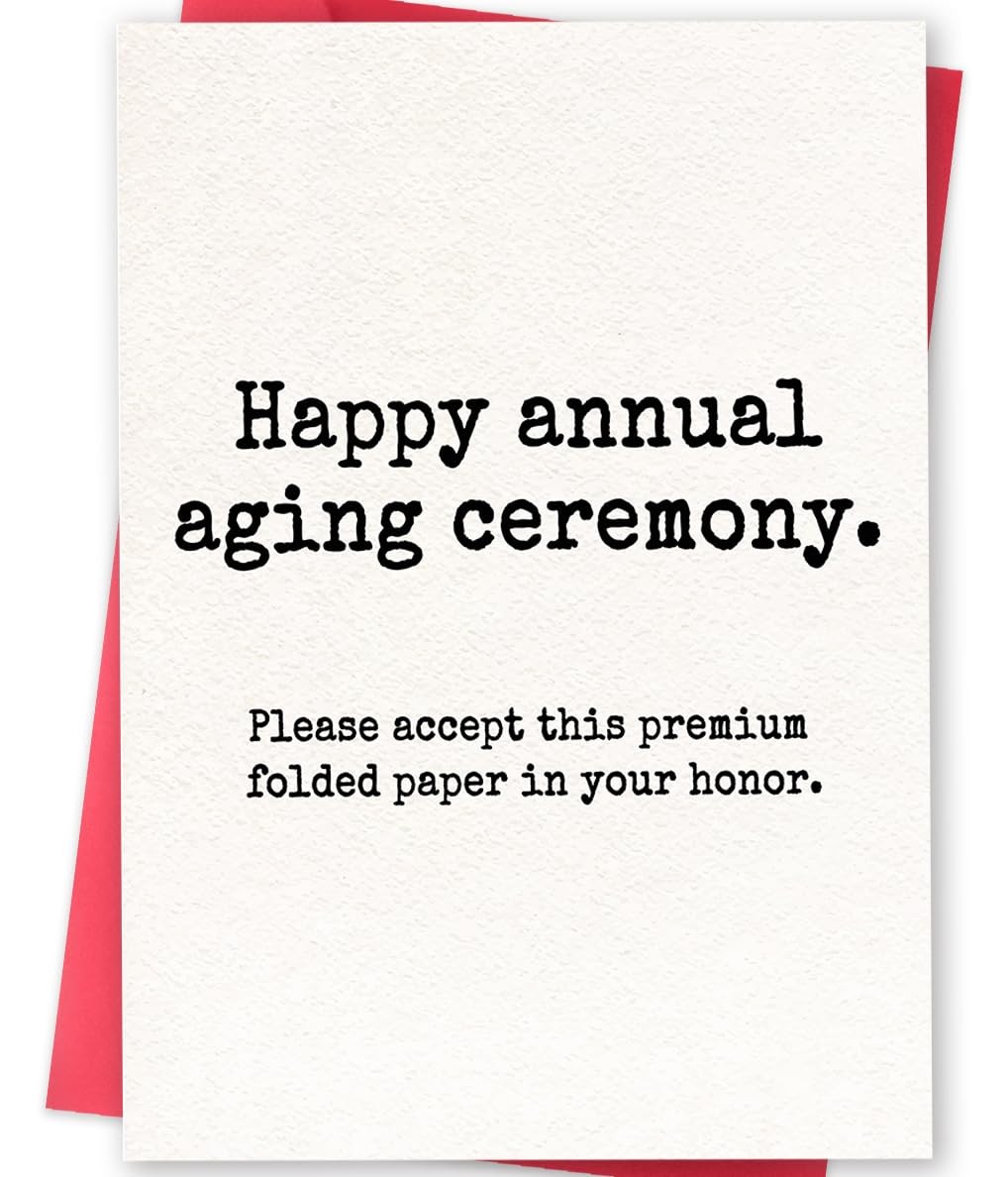 ICOOLYI Funny Sarcastic Birthday Card for Men and Women｜Minimalist A5, WY-394