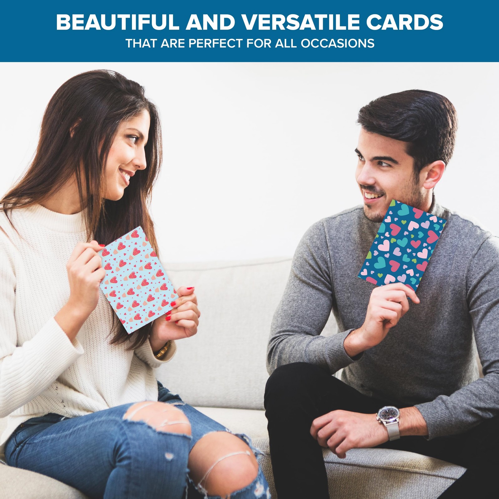 Decorably 24 Pack 6x4in Assorted Blank 6 inches x 4 inches,