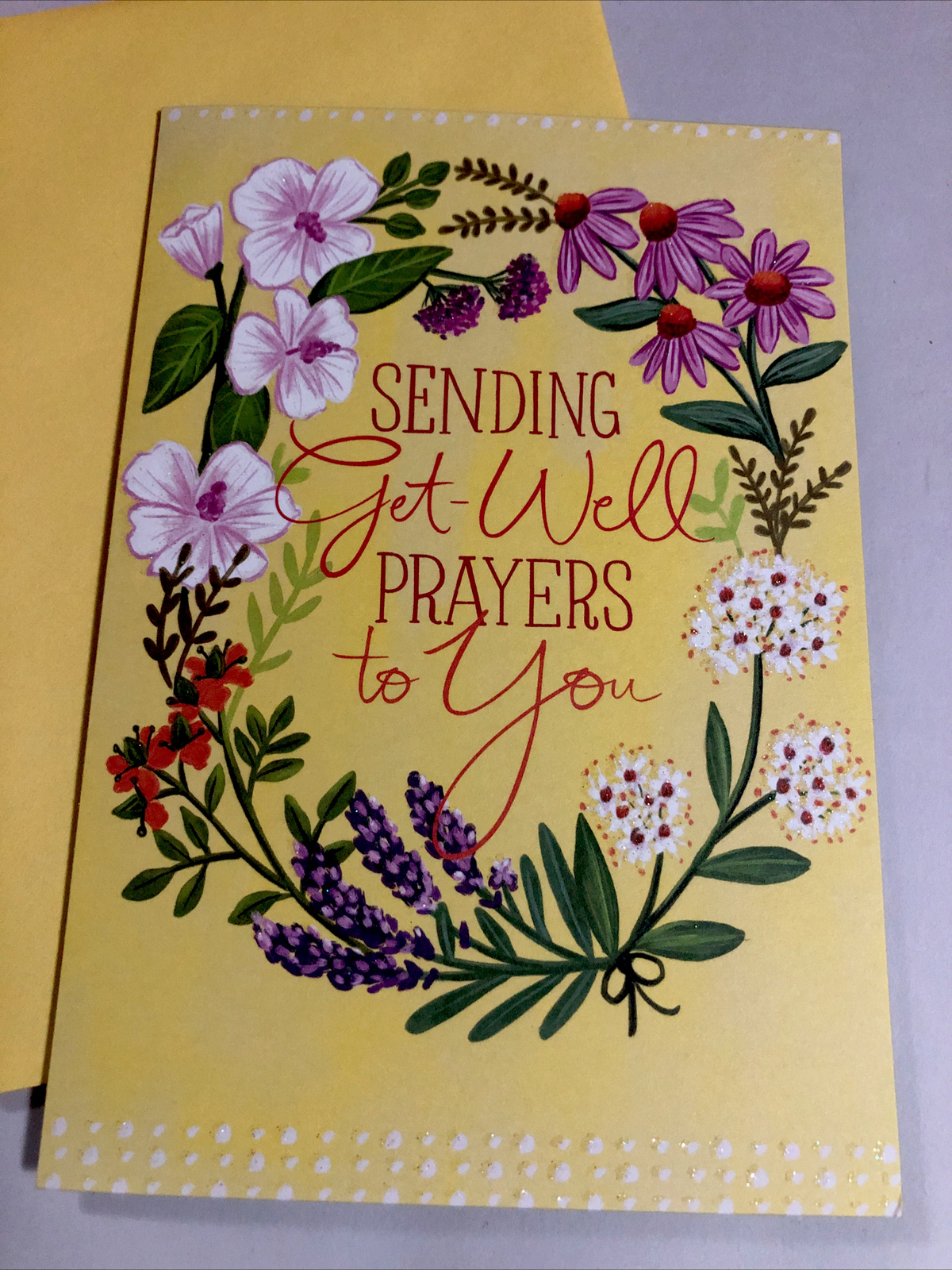 Sending Get Well Prayers To You Feel Better Soon 5”x7” Hallmark Greeting Card