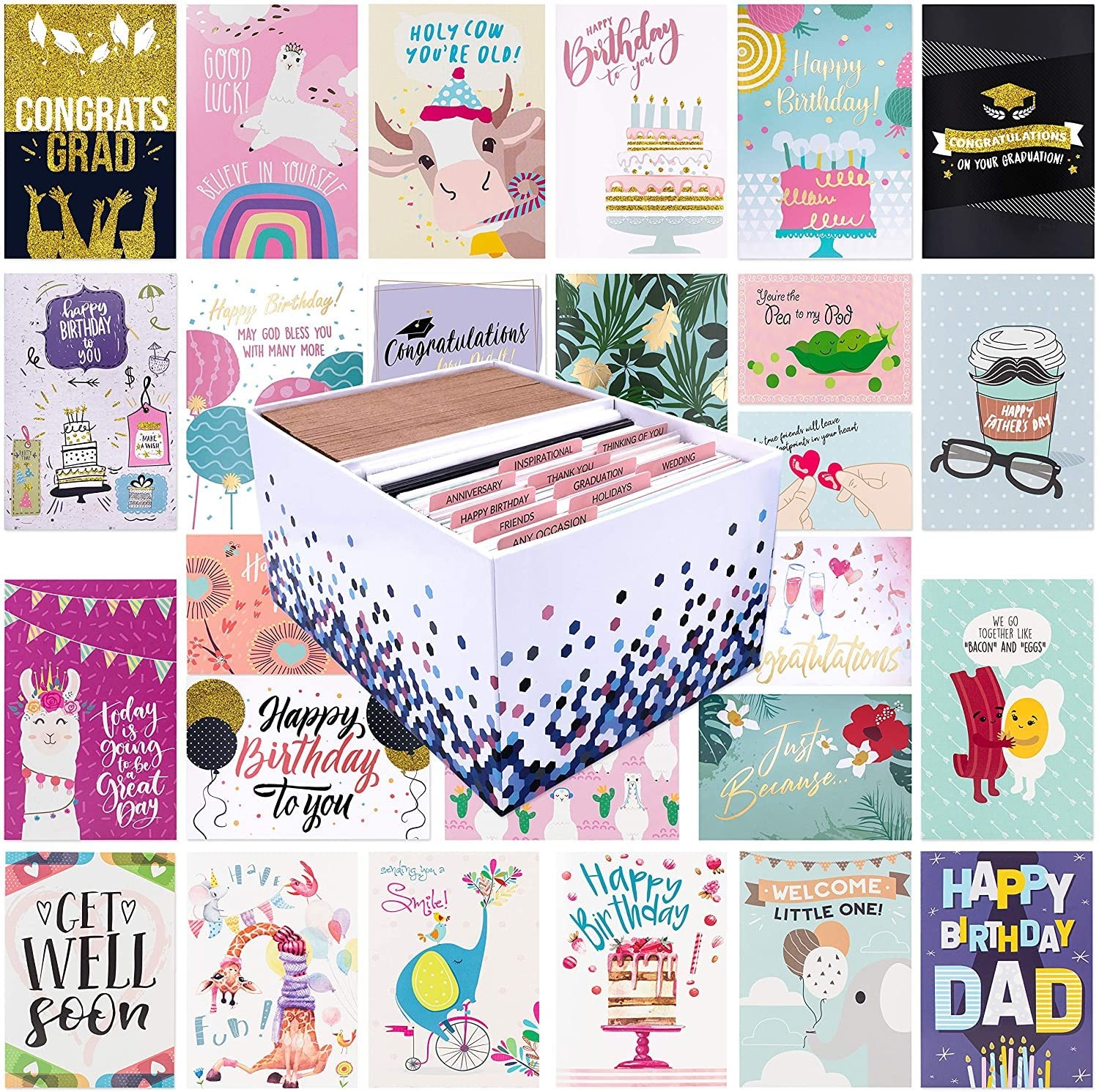 100 All Occasion Greeting Cards- 100 4 x 6 inches, 100 Occassion Cards