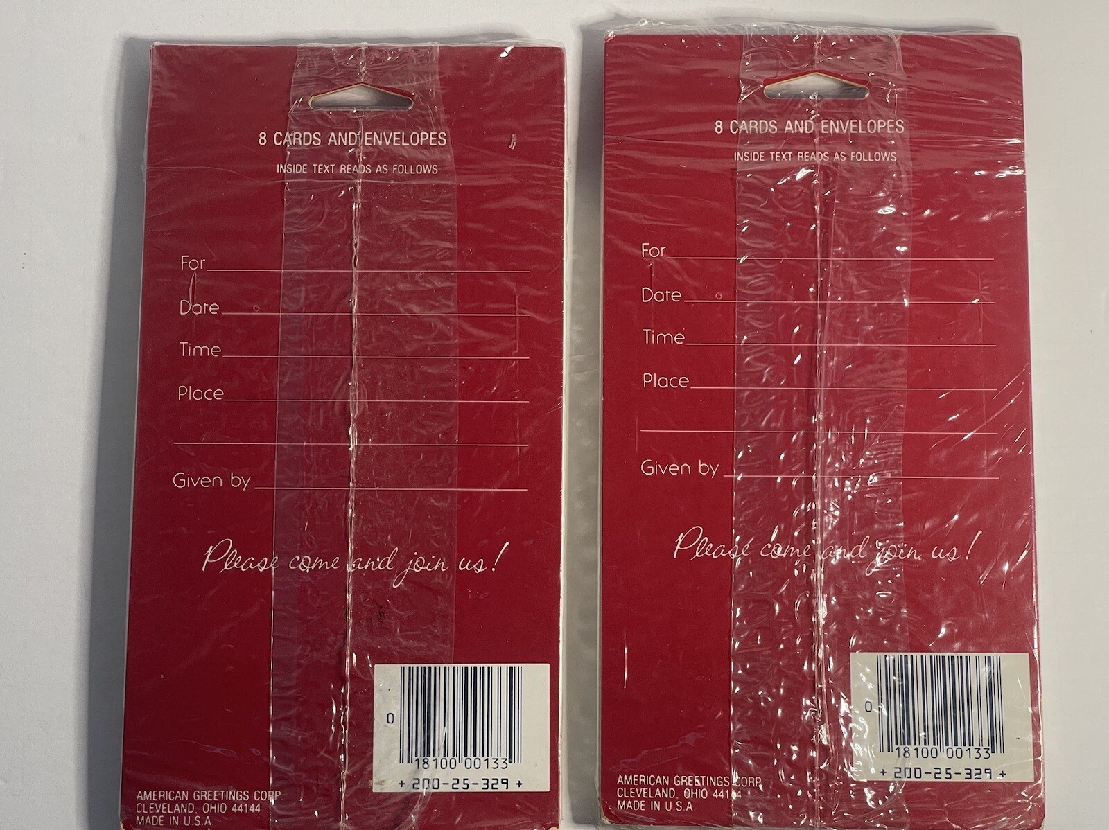 American Greetings Party Invitations “You’re Invited” 2 Packs (16 Cards/Env) VTG
