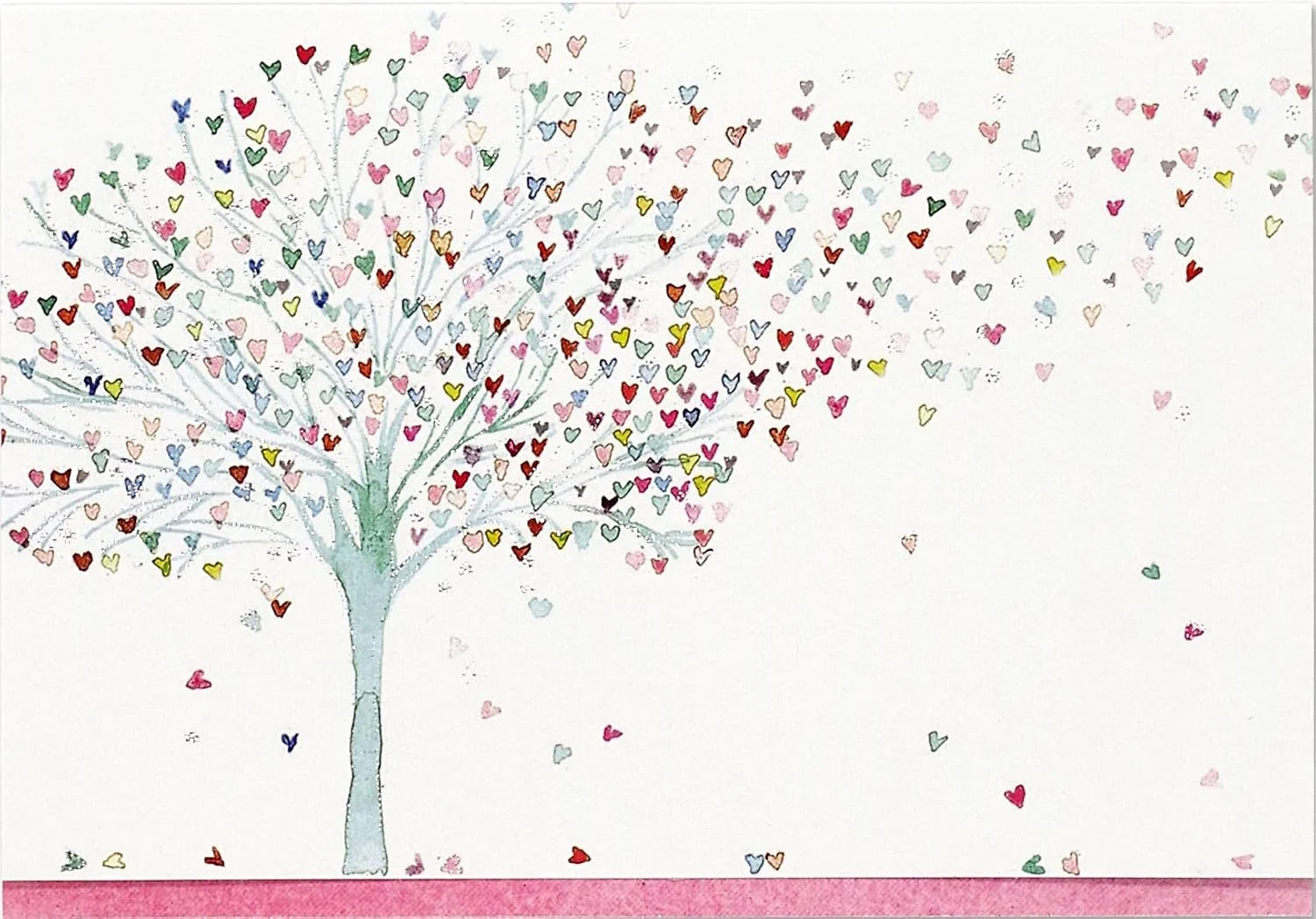 Tree of Hearts Note Cards (14 Cards, 15 Self-sealing envelopes)