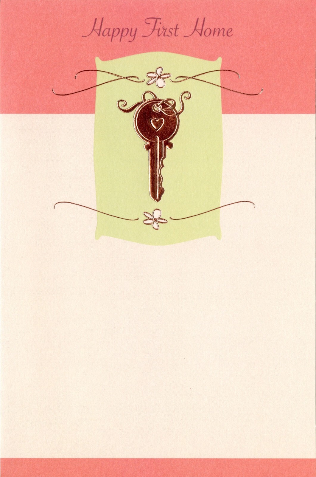 Simple HAPPY FIRST HOME Card, 1st House, New Home Key by American Greetings + ✉
