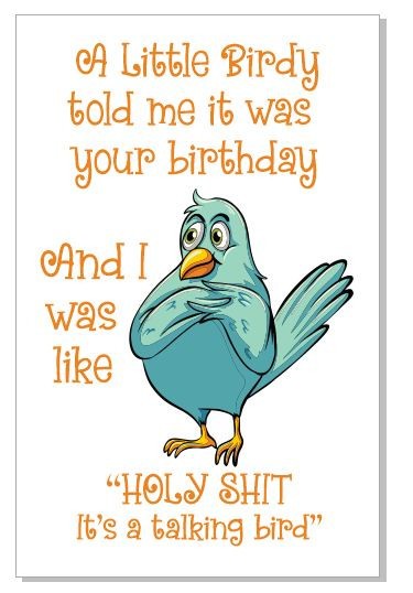 Birthday Card Greeting Card Happy Birthday Talking Bird GC22