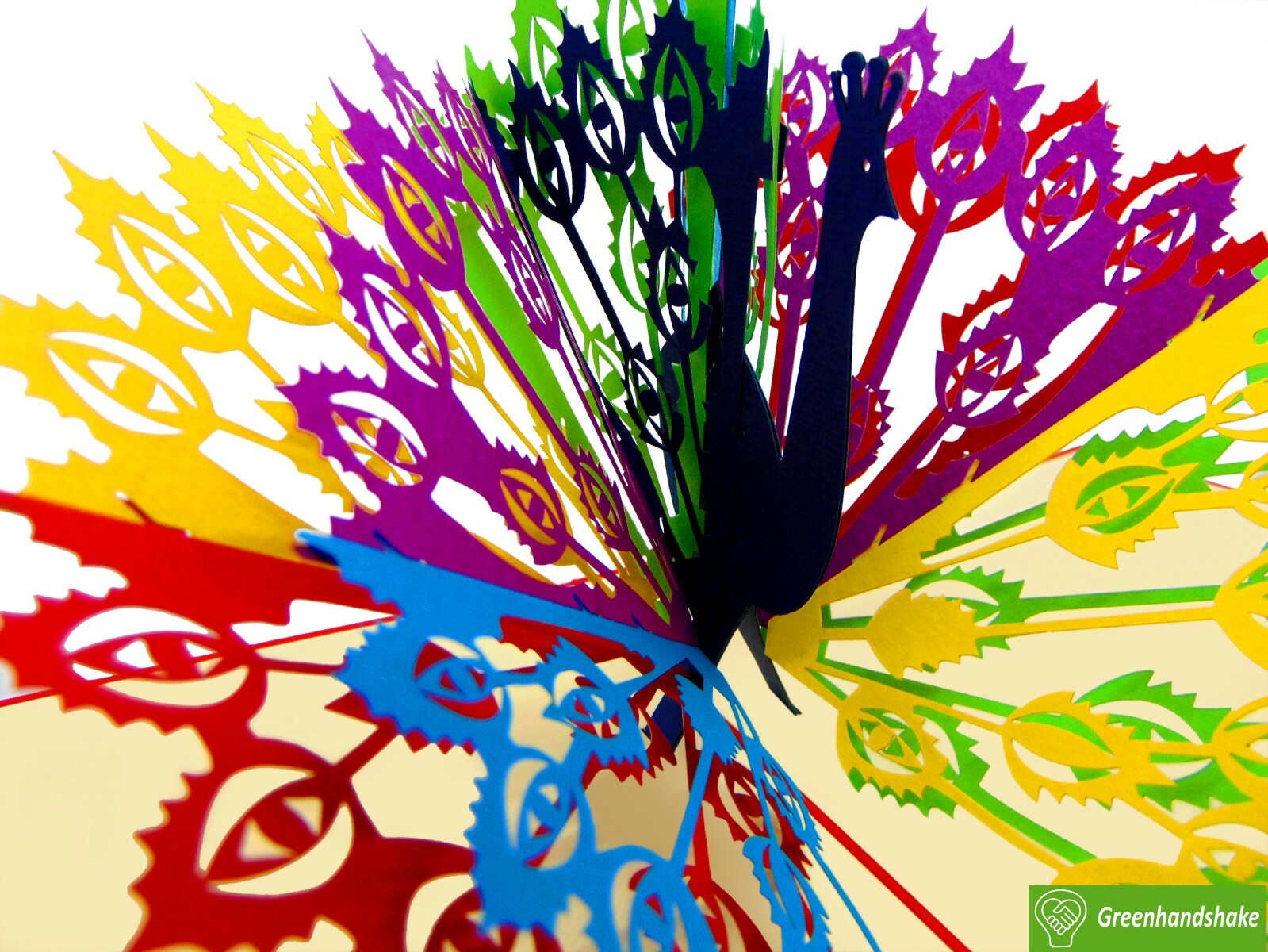 Colorful Peacock, Pop Up Card, 3D Popup Greeting Cards for all occasion