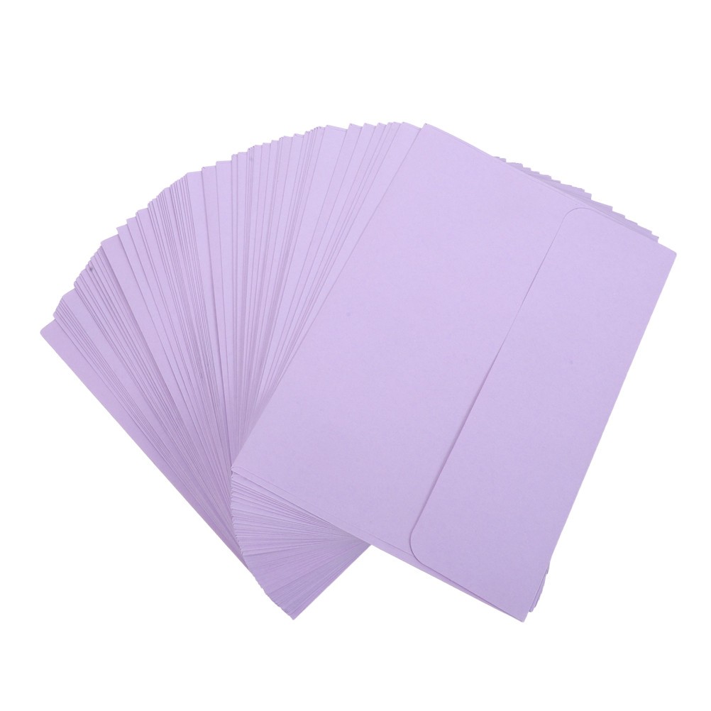 80Pcs Lavender Paper Envelopes Set Reusable for Wedding Invitation Mailing