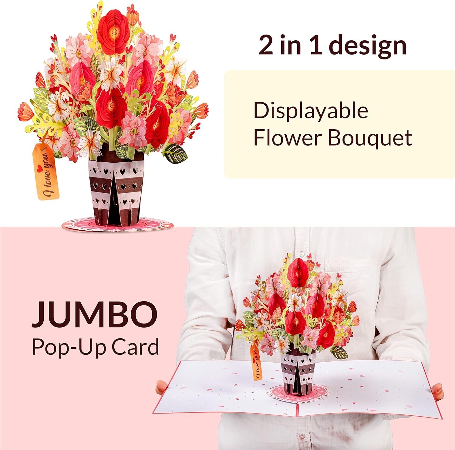 Detachable Paper Flower Bouquet Card – Special Occasions