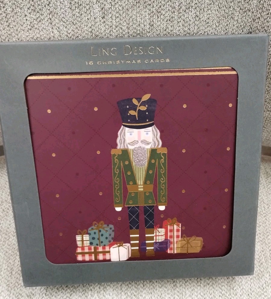 Set 16 Ling Design LUXURY CHRISTMAS CARDS FESTIVE DOGS DECORATE TREE dog NEW