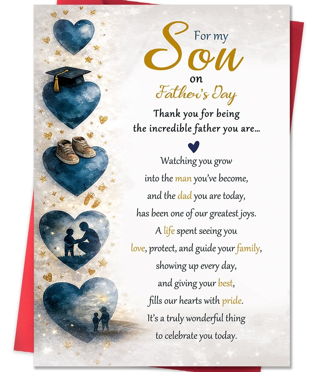 Fathers Day Card for Son, Happy Father’s Day Son Card, Fathers Day Gift for Men