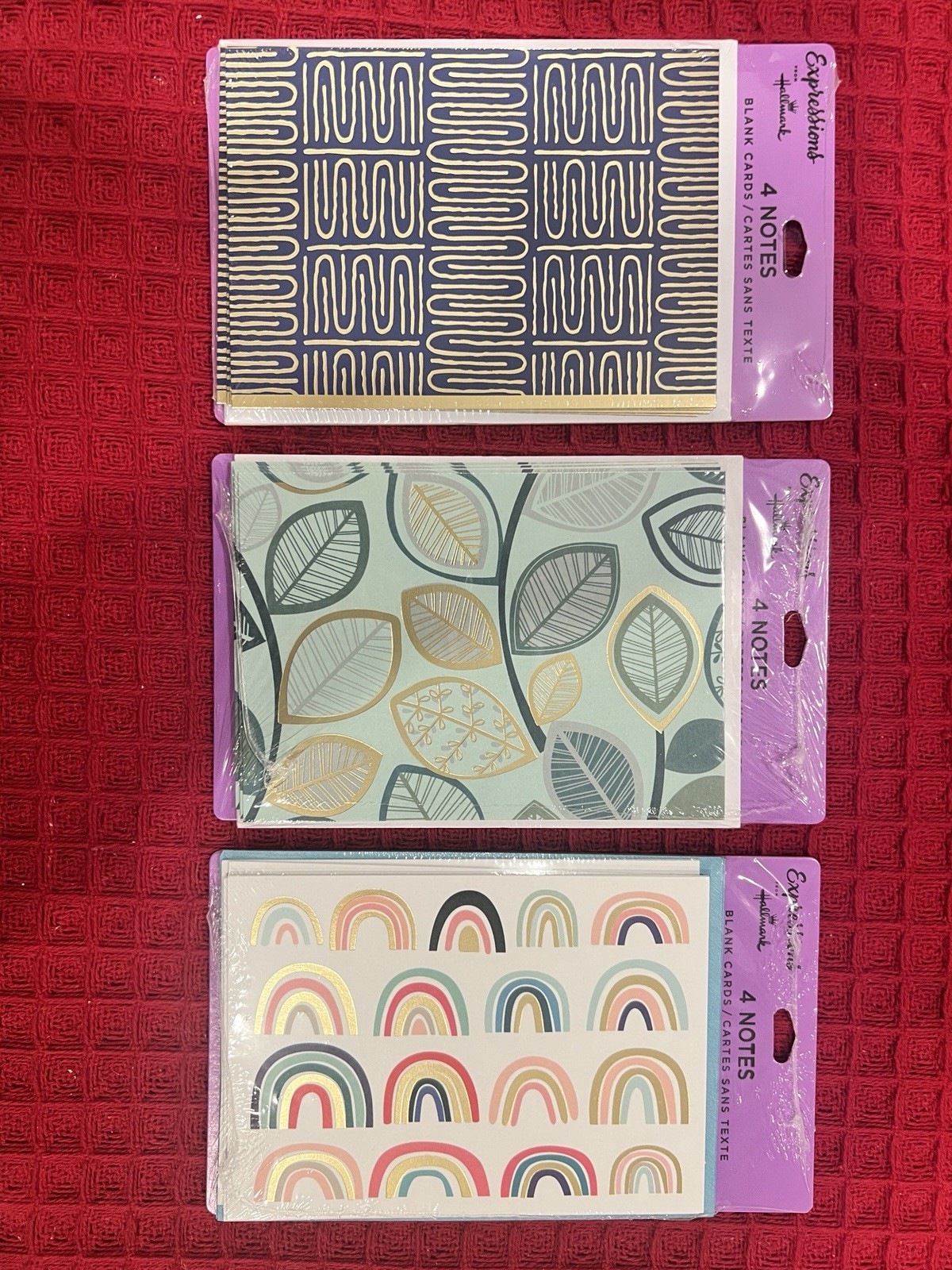 3-pack Hallmark Everyday Blank Cards (4 Cards & 4 Envelopes per pack)