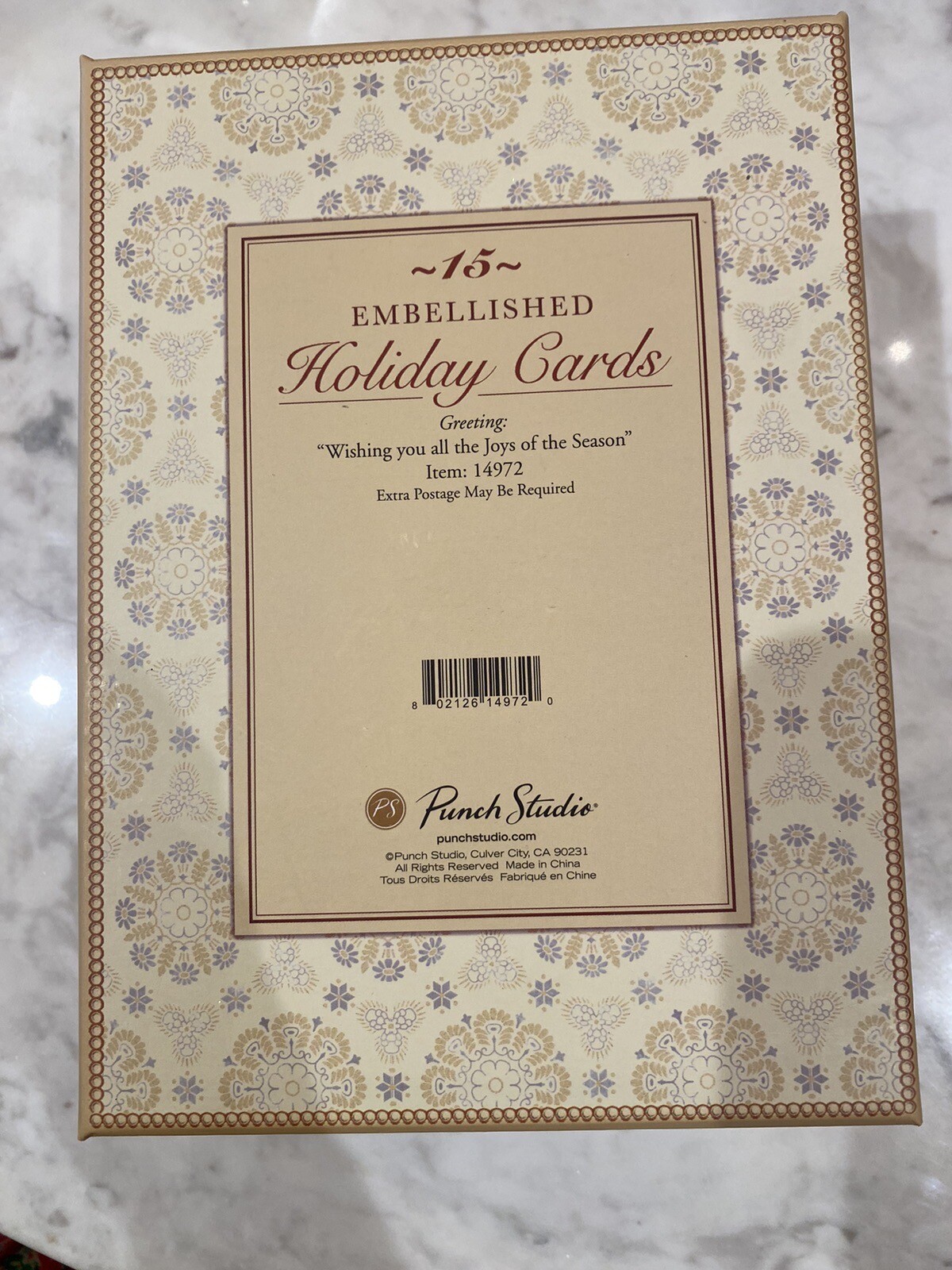 Punch Studio Box 15 Unleash the Holiday Cheer 5 x 7 Dog Christmas Cards New