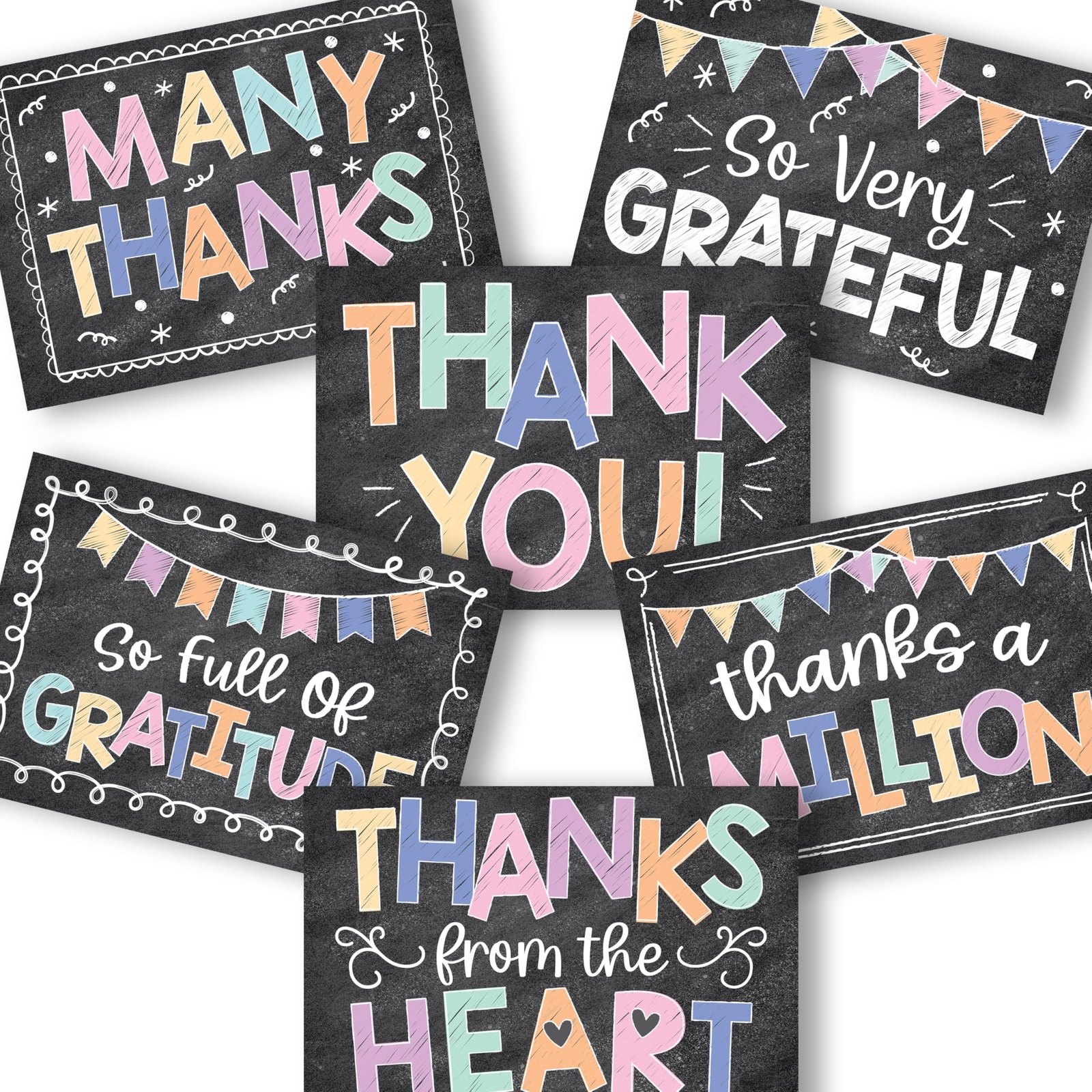 54 Pcs Chalkboard Thank You Cards with Envelopes for Baby Shower Wedding