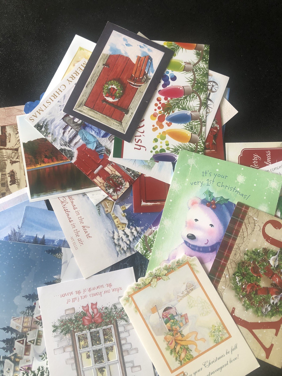 Christmas Card Lot Of 55 Vintage Without Envelopes Unused R9