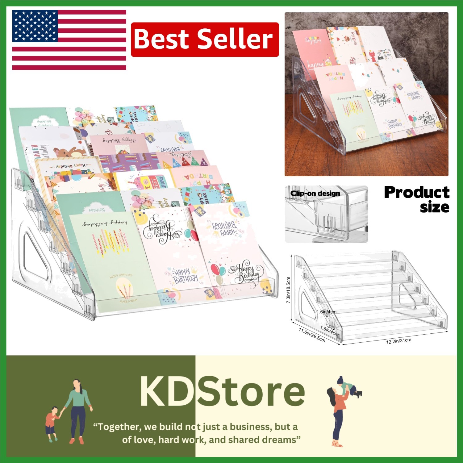 7 Tier Acrylic Trading Card Display Stand Organizer for Sports & Collectible …