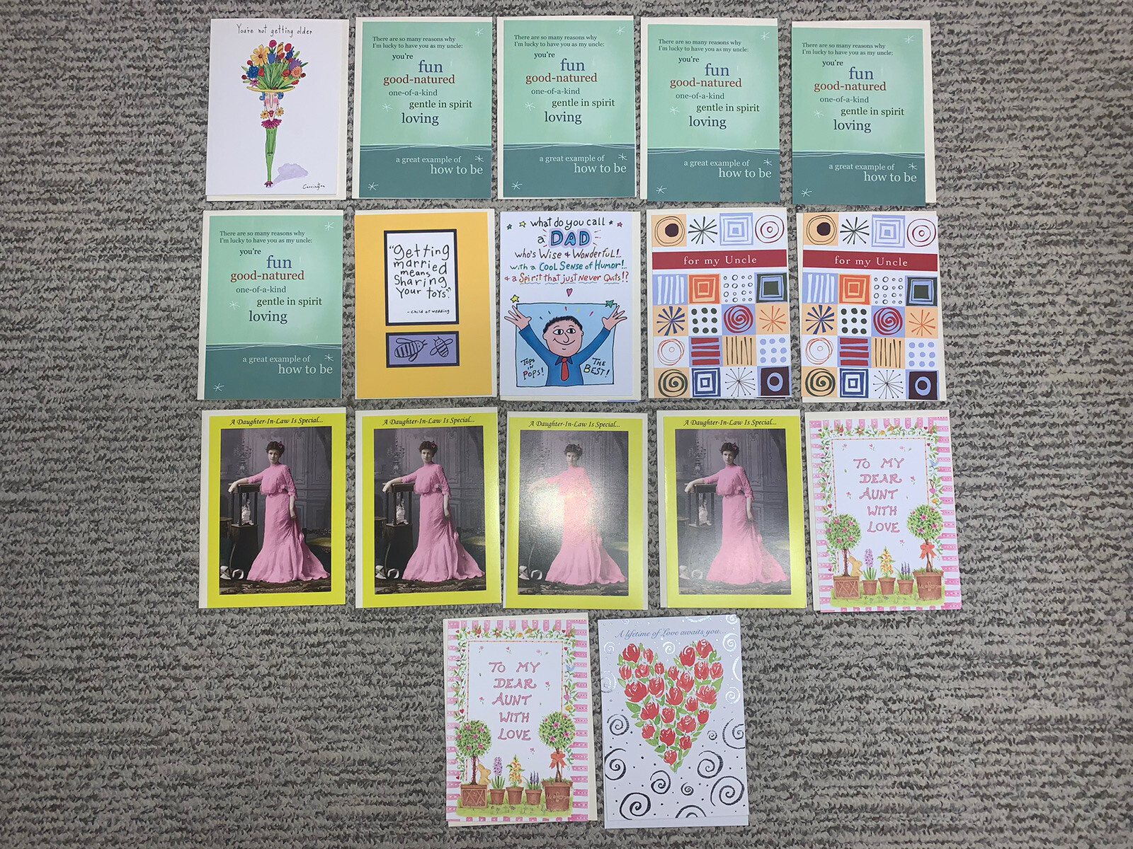 Lot of 17 Recycled Paper Greetings Cards Birthday Wishes S.R.P. $2.59 USA