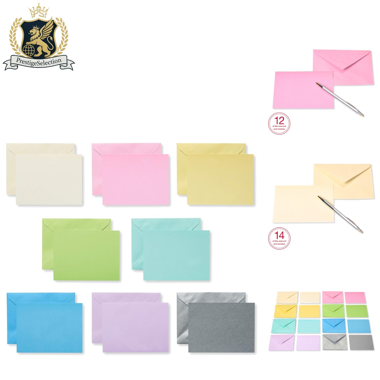 Elegant 100-Count Pastel Note Card Set – Crafting, Thank You & Celebrations