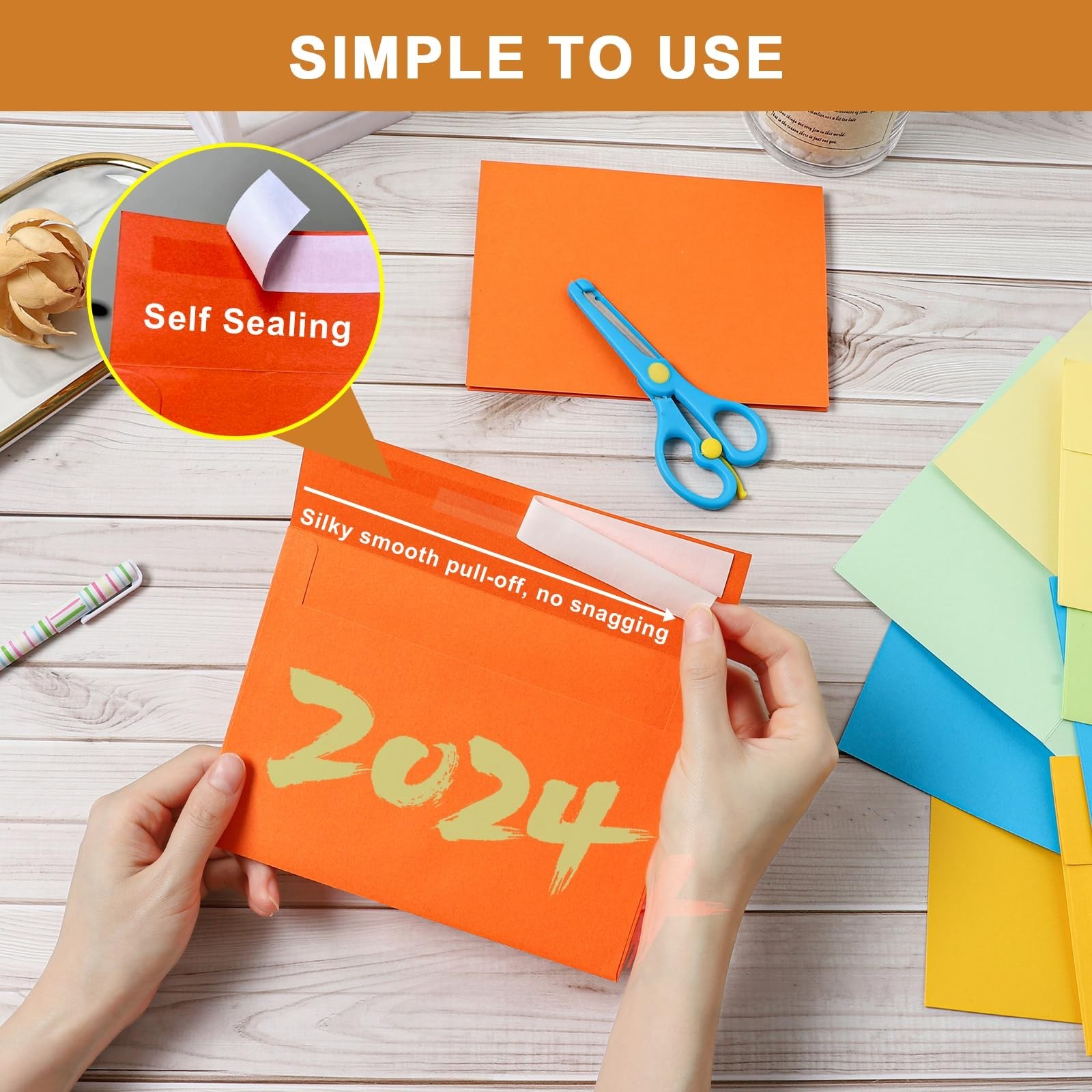 100 Pack Assorted Color Blank Note Cards & Envelopes 4×6 Heavyweight for DIY, In