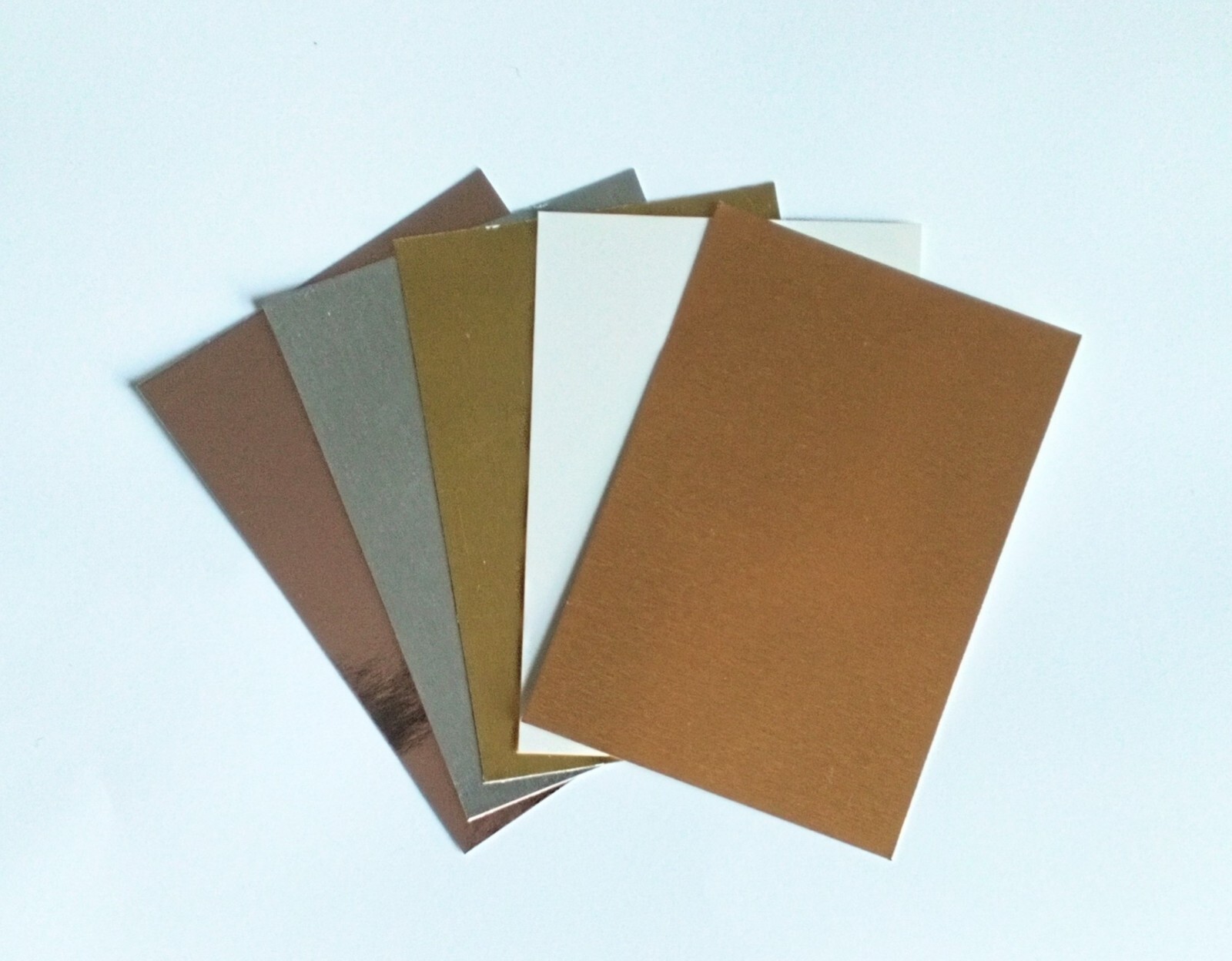 Metallic Foil Flat Cards w/ Envelopes, Assorted Colors, 3×4.5″, Price Per Card