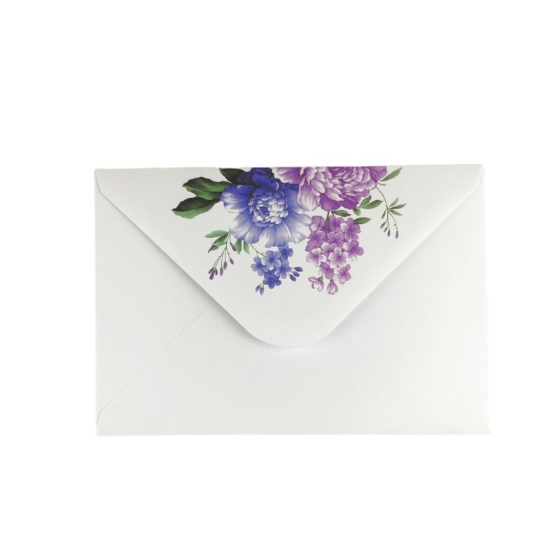 100 Pieces White Floral Pattern Envelopes High Quality Paper for Special
