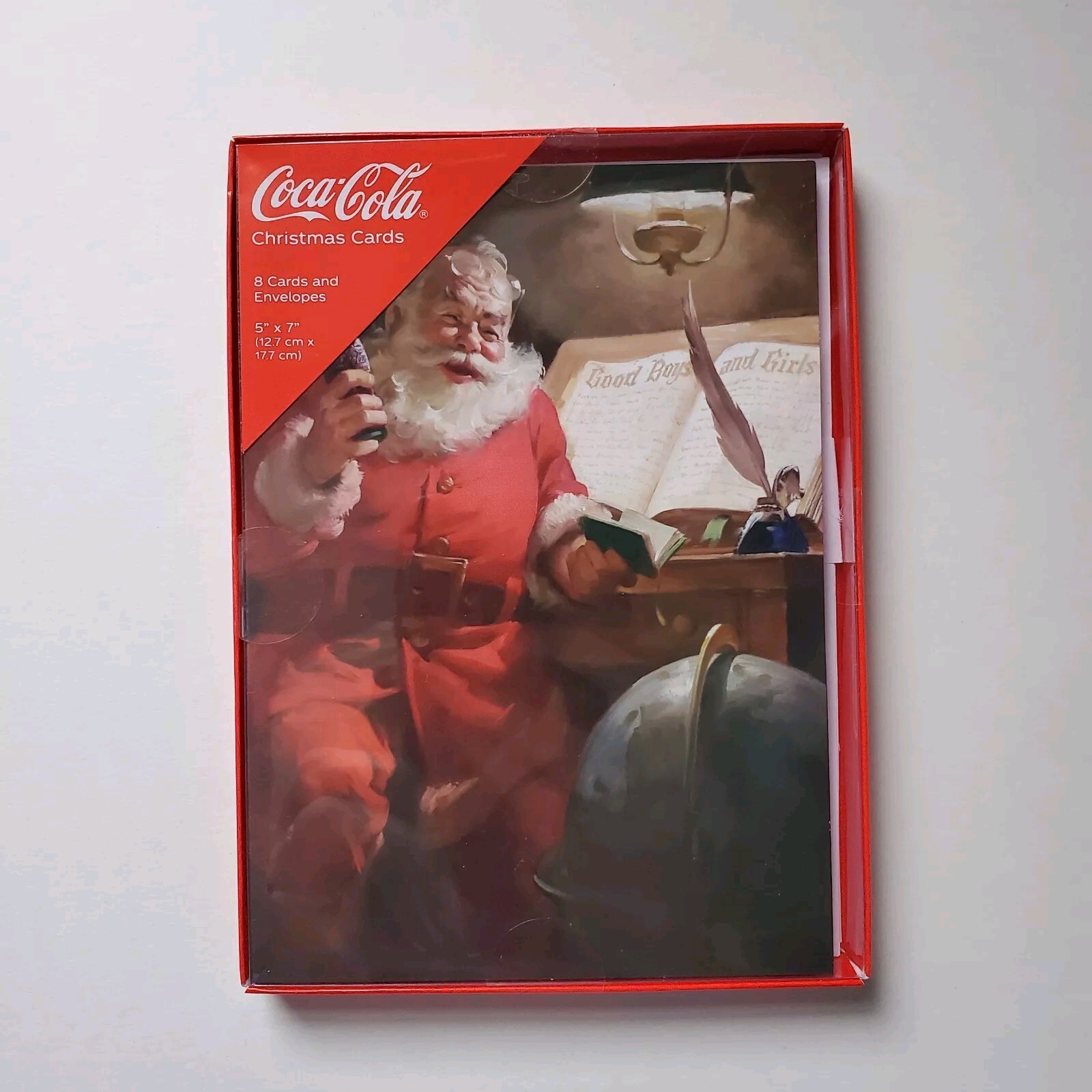 6 Boxes Coca Cola Santa Polar Bear Dog Coke Bottle Christmas Cards 8 Count Each