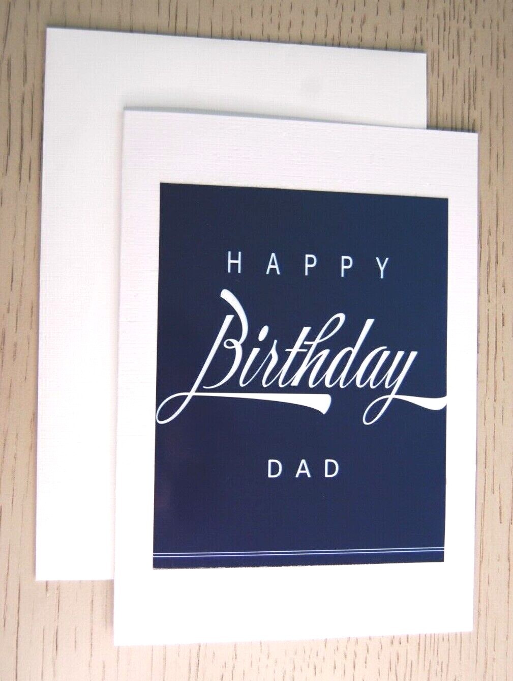 Happy Birthday Dad, Glossy Print on Fine Linen Cardstock, FREE SHIPPING