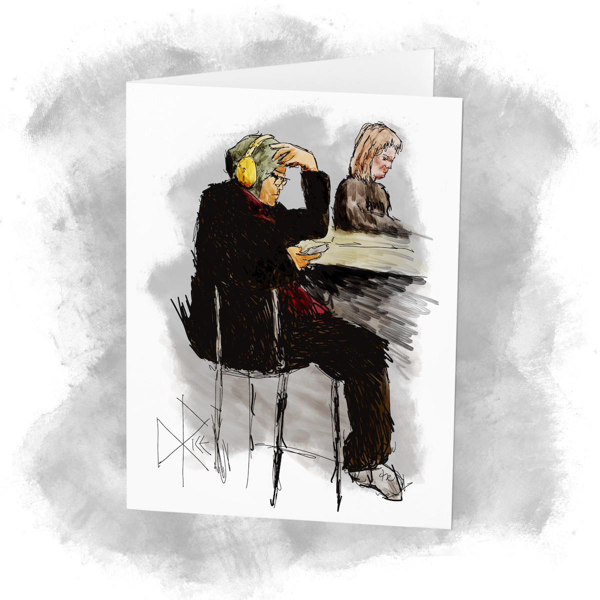 ‘Coffee Shop’ Greeting Card – Print of Original Art