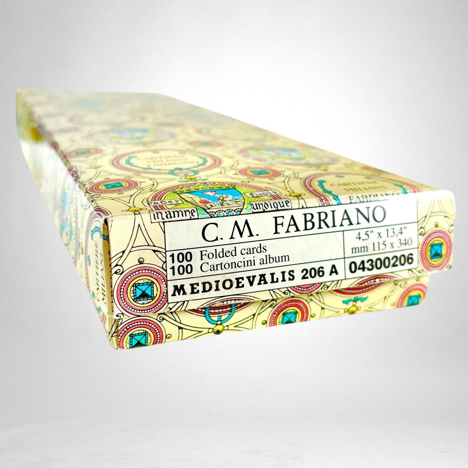 Fabriano Medioevalis Folded Cards, 100/Pkg., 4.5″ x 13.4” Open Box