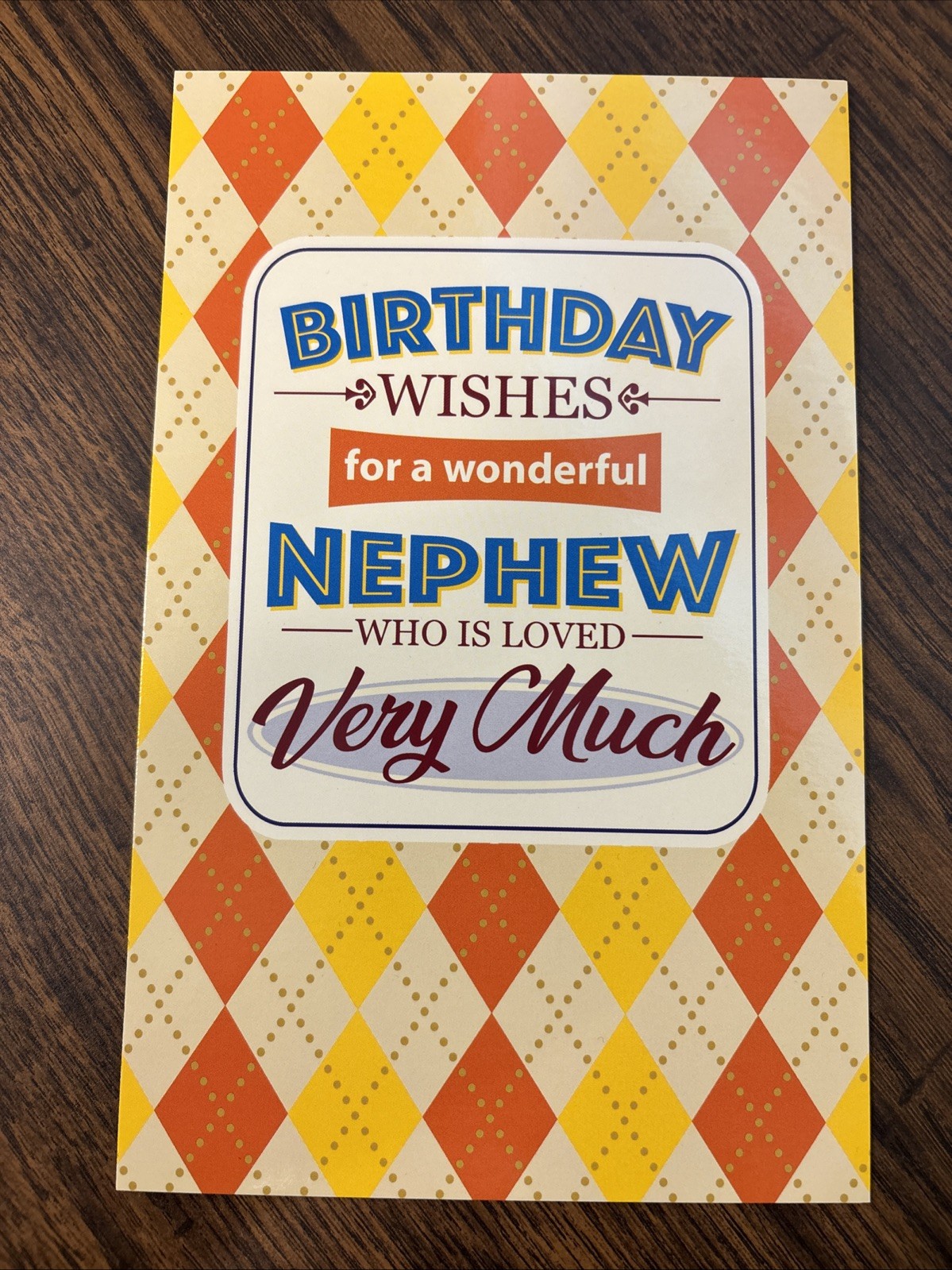 Birthday NEPHEW Who Is Loved Very Much 5’x7.75″ Stockwell Greeting Card