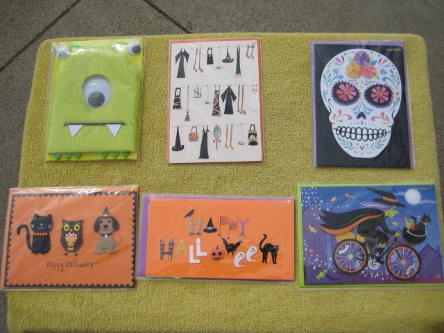 Lot of 6 PAPYRUS Halloween Cards new sealed # DD